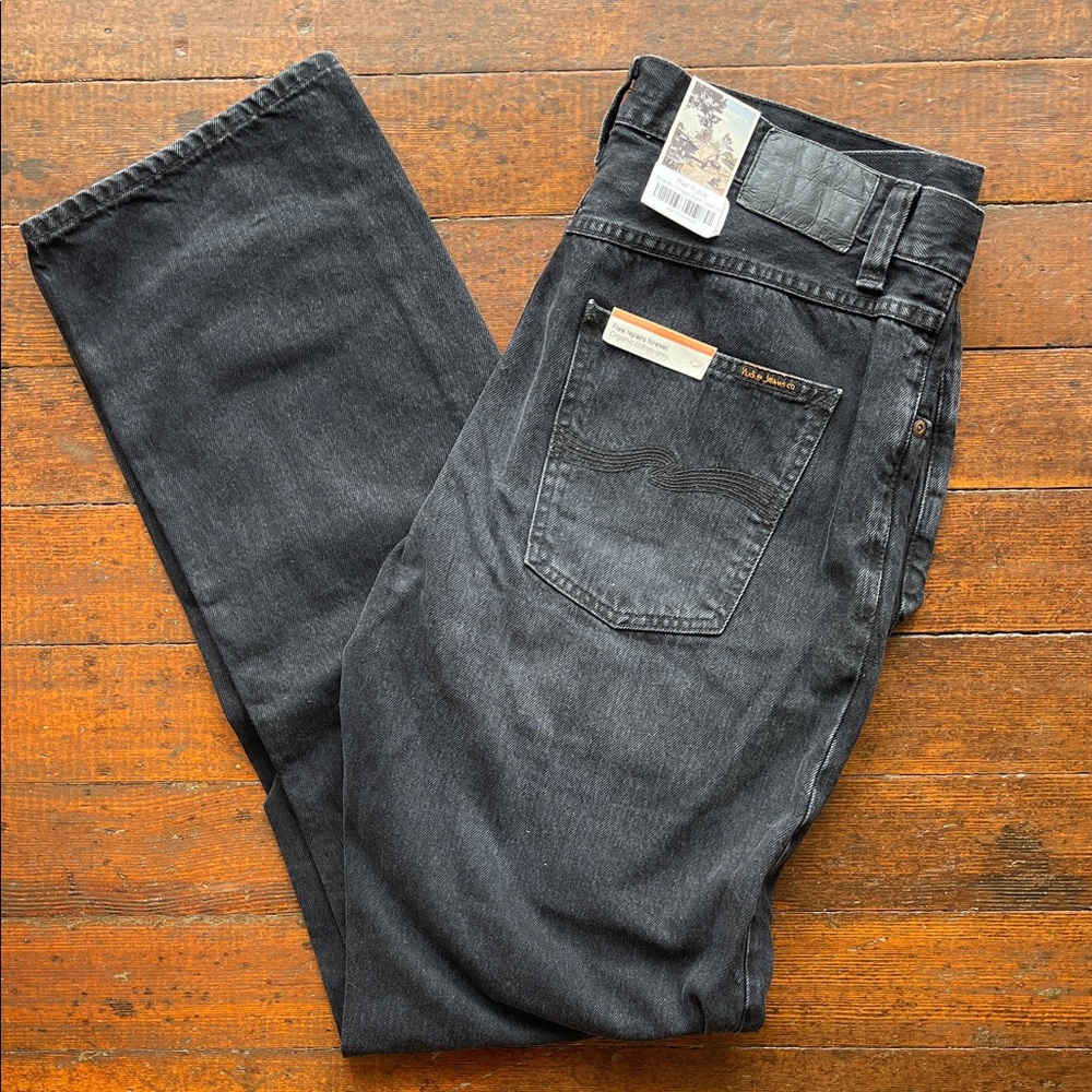 Nudie Jeans Men's Faded Black, 33/34. NWT.